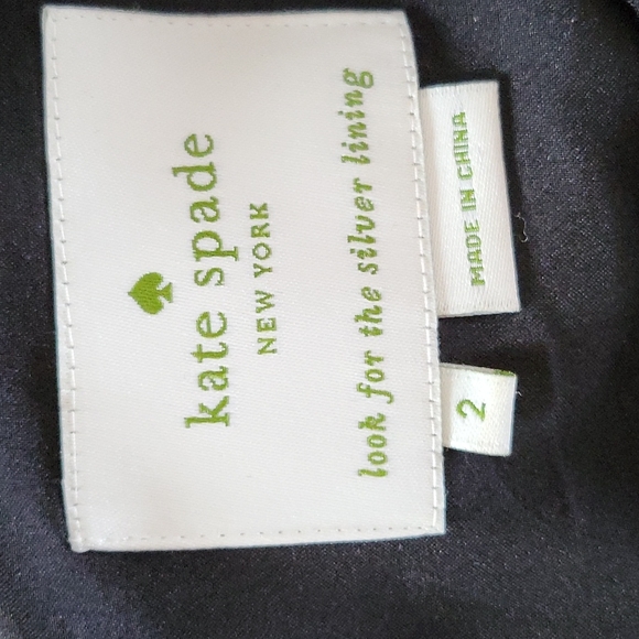 Kate Spade golden zippered black dress size 2 - Picture 5 of 7